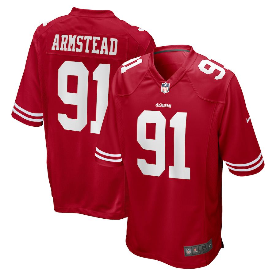 Men San Francisco 49ers #91 Arik Armstead Nike Scarlet Game NFL Jersey